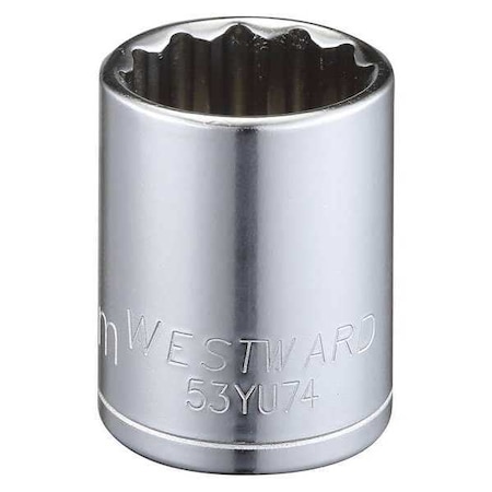 Westward WESTWARD 1/2 in Drive, 23mm Triple Square Metric, Socket, 12 Points, Steel, Chrome, 23 mm 53YU74