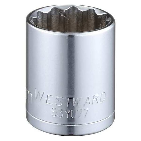 Westward WESTWARD 1/2 in Drive, 26mm Triple Square Metric Socket, 12 Points, Steel, Chrome, 26 mm 53YU77