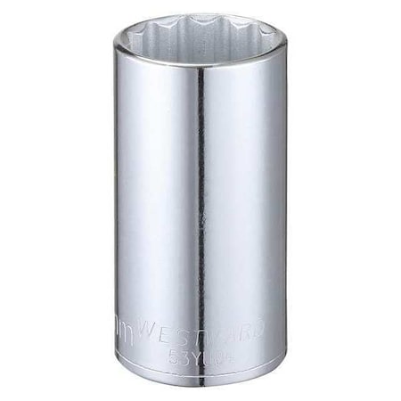 Westward WESTWARD 3/8 in Drive, 25mm Triple Square Metric, Socket, 12 Points, Steel, Chrome, 25 mm 53YU04