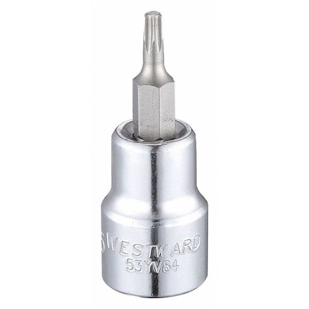 Westward 3/8 in Drive Torx(R) Socket Bit Torx(R) T15 Tip, 1 13/16 in L 53YV84