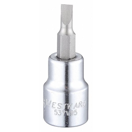 Westward 3/8 in Drive Slotted Socket Bit SAE 3/16 in Tip, 1 13/16 in L 53YV95