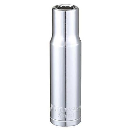 Westward WESTWARD 1/2 in Drive, 11mm Triple Square Metric Socket, 12 Points, Steel, Chrome, 11 mm 53YV41
