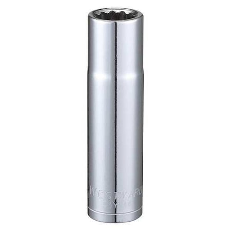 Westward WESTWARD 1/2 in Drive, 14mm Triple Square Metric Socket, 12 Points, Steel, Chrome, 14 mm 53YV44