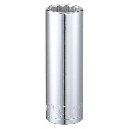Westward WESTWARD 1/2 in Drive, 20mm Triple Square Metric Socket, 12 Points, Steel, Chrome, 20 mm 53YV50