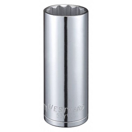 Westward WESTWARD 1/2 in Drive, 25mm Triple Square Metric, Socket, 12 Points, Steel, Chrome, 25 mm 53YV55