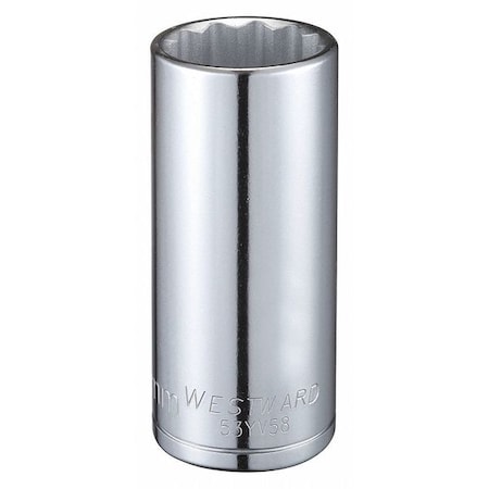 Westward WESTWARD 1/2 in Drive, 28mm Triple Square Metric, Socket, 12 Points, Steel, Chrome, 28 mm 53YV58