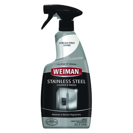 Weiman Stainless Steel Cleaner and Polish, Trigger Spray Bottle, 22 oz, Ready to Use 108A