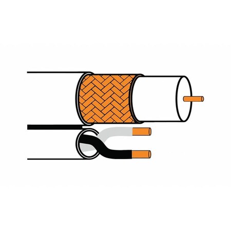 Securitytronix CCTV Cable, 15" Length, White CCTV CABLEX-1000-WHT