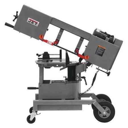 Jet Mitering Horizontal Band Saw, 14.0/7.0 Amps AC, 60 Hz HVBS-10 DMW