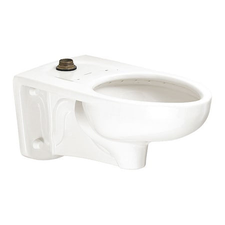 American Standard AfWalMilnium 1.11.6GPF ElongBwl Wh, 1.1 to 1.6 gpf, Flushometer, Wall Mount, Elongated, White 3351.101.020