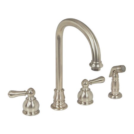 American Standard Lever Handle, 6" to 12" Mount, 3 Hole Kitchen Faucet 4751.732.F15.295