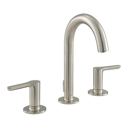American Standard Dual Handle Studio S Widespread W/ Lvr Bn, 6" to 12" Mount, Brushed Nickel 3 Hole 7105.801.295