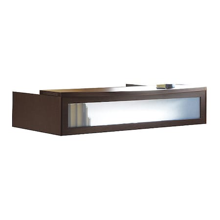 Mayline Reception Desk Aberdeen Reception Transaction Counter, Mocha, 42" D X 15-5/8" H, 72" W X Mocha ARDTCLDC