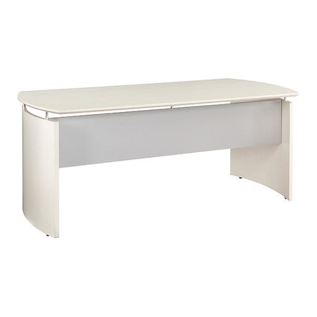 Mayline Curved Desk Medina Desk, Sea Salt, 72" Wx36" Dx29.5" H, 36" D X 29-1/2" H, 72" W X MND72TSS