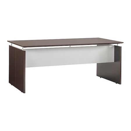 Mayline Straight Front Desk Medina Desk, Straight, Mocha, 72", 36" D X 42-3/4" H, 72" W X Mocha Laminate MNDS72LDC