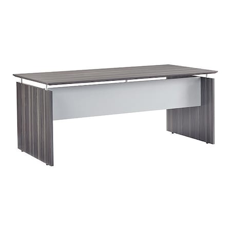 Mayline Straight Front Desk Medina Desk, Straight, Gray, 72", 36" D X 42-3/4" H, 72" W X Gray Steel Laminate MNDS72LGS