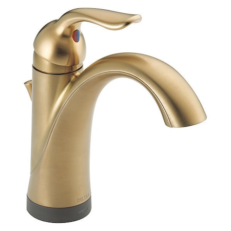 Delta Single Handle Single Hole Lavatory Faucet, Champagne Bronze 1 or 3-hole 4" installation Hole 538T-CZ-DST
