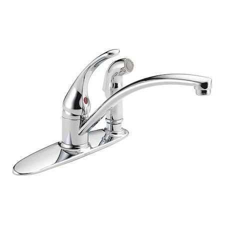 Delta Kitchen Faucet w/Integral Spray, 8" Mount, 3 Hole Commercial B3310LF