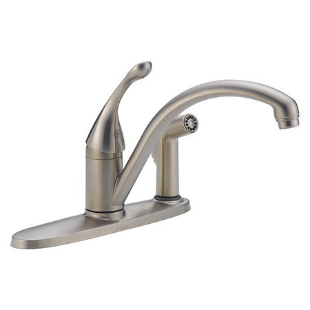 Delta Kitchen Faucet w/Integral Spray, 8" Mount, 3 Hole Commercial 340-SS-DST