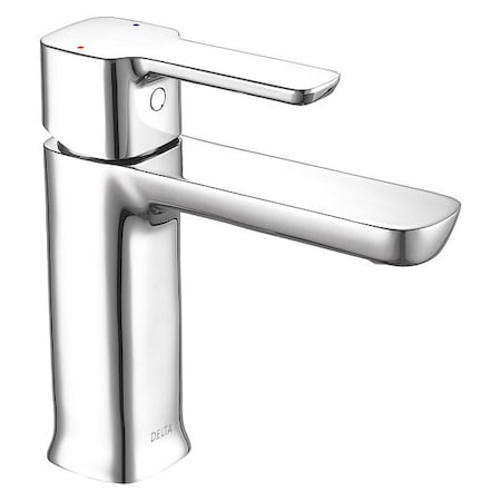 Delta Single Handle Single Hole Lavatory Faucet, Single Hole Mount, Chrome Single hole installation Hole 581LF-PP