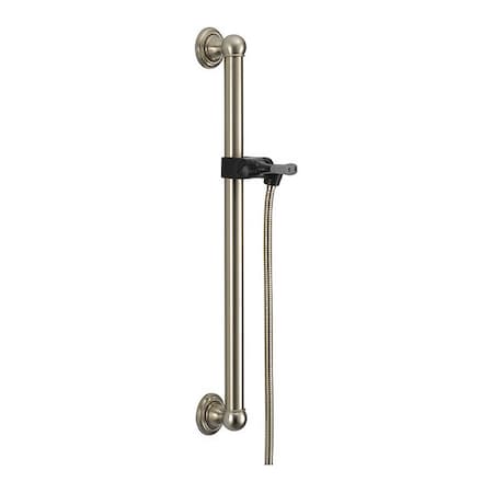 Delta Faucet Adjust, Silde Bar/Grab Bar Assemb, 6.94 L, Brass, Engineering Grade Plastic, Stainless 56302-SS