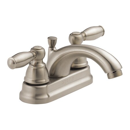 Delta 3-hole 4" installation Hole Centerset Lavatory Faucet, Brushed Nickel P299675LF-BN