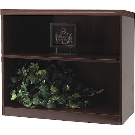 Mayline Aberdeen Bookcase, 2 Shelf, Mocha AB2S36LDC