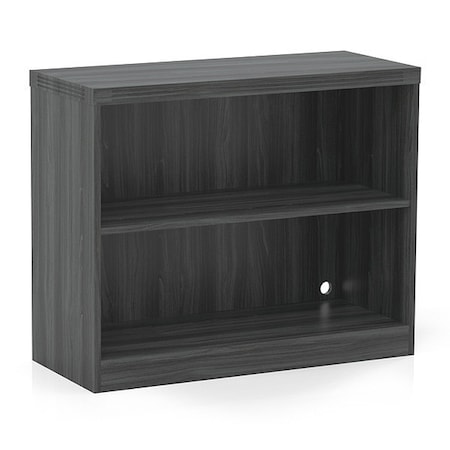 Mayline Aberdeen Bookcase, 2 Shelf, Gray AB2S36LGS