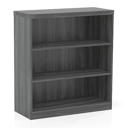 Mayline Aberdeen Bookcase, 3 Shelf, Gray AB3S36LGS