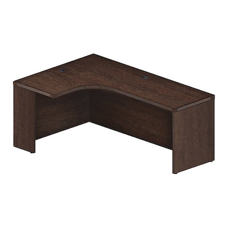 Mayline Corner Desk Aberdeen Extended Corner Left, 48" D X 29-1/2" H, 72" W X Mocha AEC72LLDC