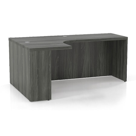 Mayline Corner Desk Aberdeen Extended Corner Left, 48" D X 29-1/2" H, 72" W X Gray Steel AEC72LLGS