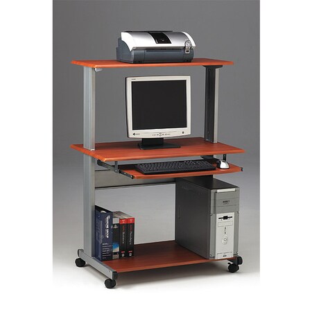Eastwinds Multimedia Workstation, 36-3/4w x 21-1/4d x 50h, Med Cherry Laminate