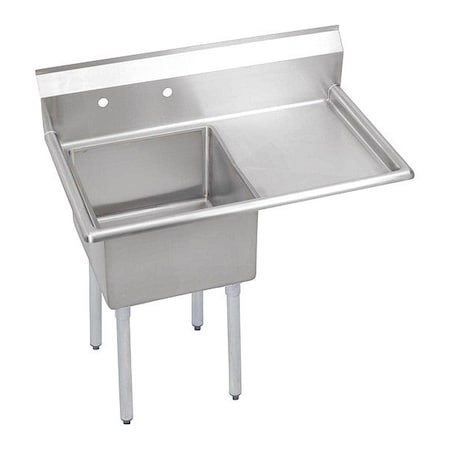 Elkay Scllry Snk, 1 Compt, 18" R Drnbrd, 44x54x46, Scullery Mount, 1 Set, On Center Hole, 18" x 18" SE1C18X18-R-18X