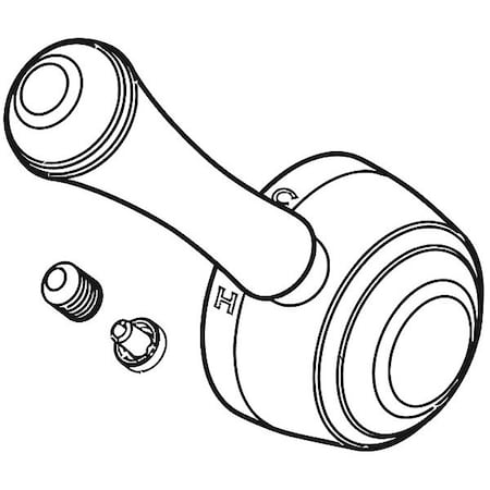 Delta Metal Lever, Handle Kit, Kitchen, Finish: Chrome RP72685