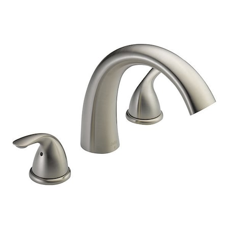 Delta Dual Handle Roman Tub, 8" - 16" Mount, Stainless 3 Hole T2705-SS
