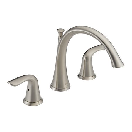 Delta Dual Handle Roman Tub, 8" - 16" Mount, Stainless 3 Hole T2738-SS