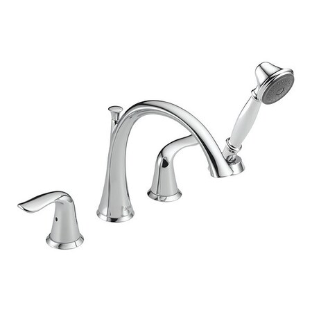 Delta Dual Handle Deck-Mount with Diverter Tub Filler Faucet, 8" - 16" Mount, Chrome T4738