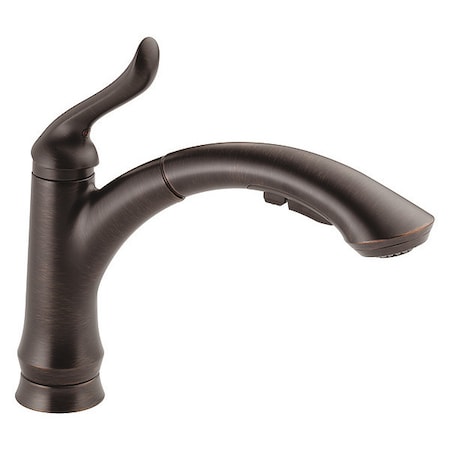 Delta Single, Handle Pull-Out Kitchen Faucet, 8" Mount, 1 or 3 Hole Commercial 4353-RB-DST