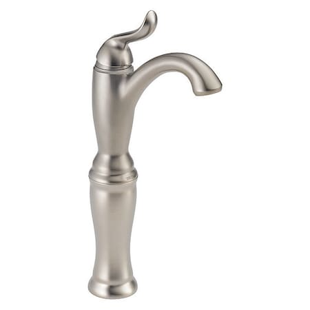 Delta Single Handle Vessel Lavatory Faucet, Single Hole Mount, Stainless Single hole installation Hole 794-SS-DST