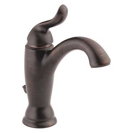Delta Single Handle Single Hole Lavatory Faucet, Venetian Bronze 1 or 3-hole 4" installation Hole 594-RBMPU-DST
