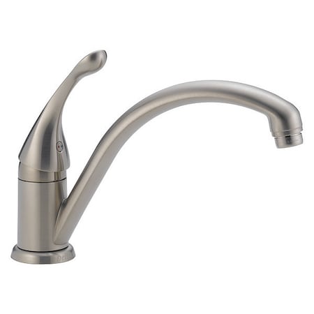Delta Single, Handle Kitchen Faucet, Single Hole Only Mount, 1 Hole Commercial 141-SS-DST