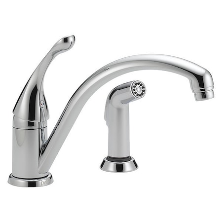 Delta Commercial 2 Hole Single, Hndl Kitchen Faucet with Spray 441-DST