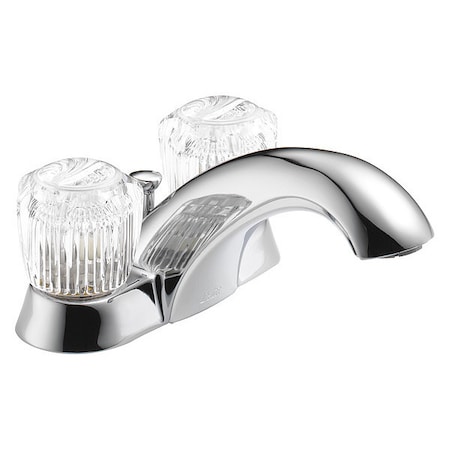 Delta Dual Handle Centerset Lavatory Faucet, 4" Mount, Chrome 3-hole 4" installation Hole 2522LF-MPU