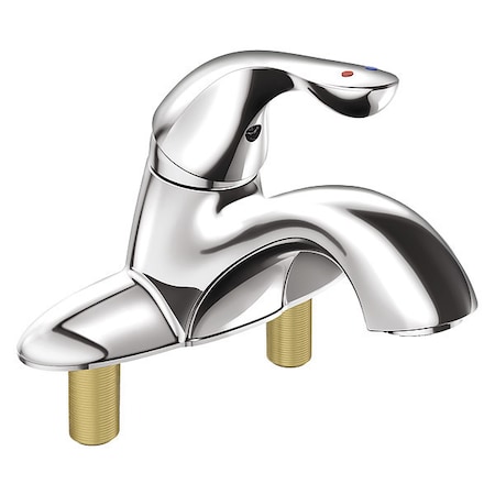 Delta Single Handle Centerset Lavatory Faucet, 4" Mount, Chrome 2 or 3-hole 4" installation Hole 505LF