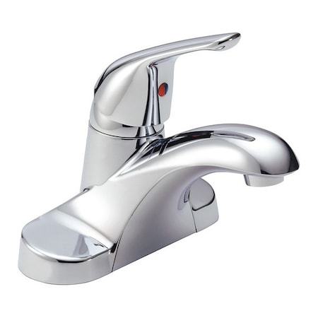 Delta Single Handle Centerset Lavatory Faucet, 4" Mount, Chrome 2 or 3-hole 4" installation Hole B501LF