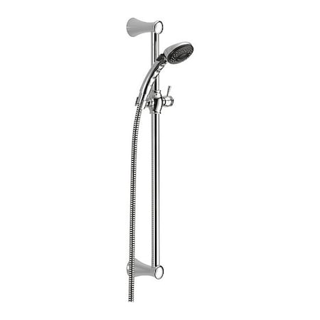 Delta 2-Setting Slide Bar Hand Shower, Chrome, Wall 57011