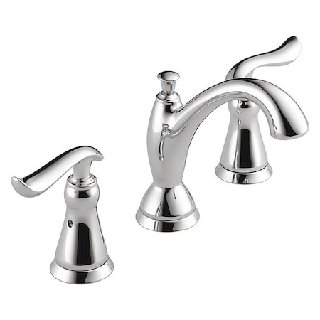Delta Dual Handle Widespread Lavatory Faucet, 4" to 16" Mount, Chrome 3-hole 4-16" installation Hole 3594-MPU-DST