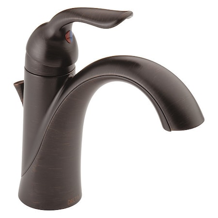 Delta Single Handle Single Hole Lavatory Faucet, Venetian Bronze 1 or 3 Hole 538-RBMPU-DST
