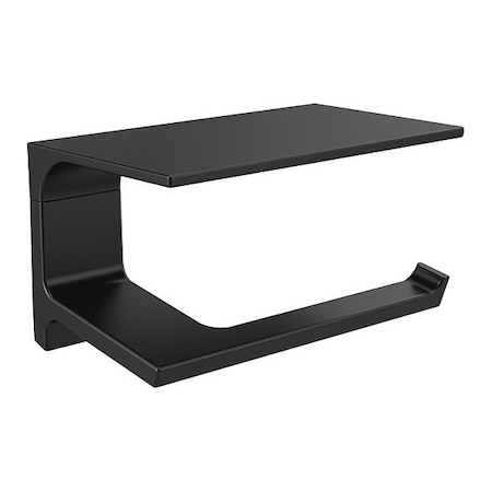 Delta Pivotal TissueHolder wShelf MatBlck 79956-BL