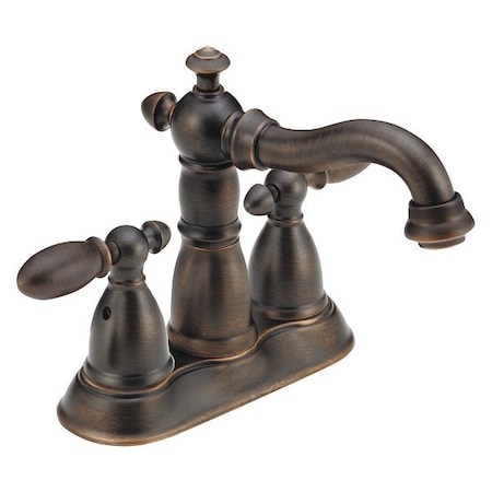 Delta Dual Handle Centerset Lavatory Faucet, 4" Mount, Venetian Bronze 3-hole 4" installation Hole 2555-RBMPU-DST